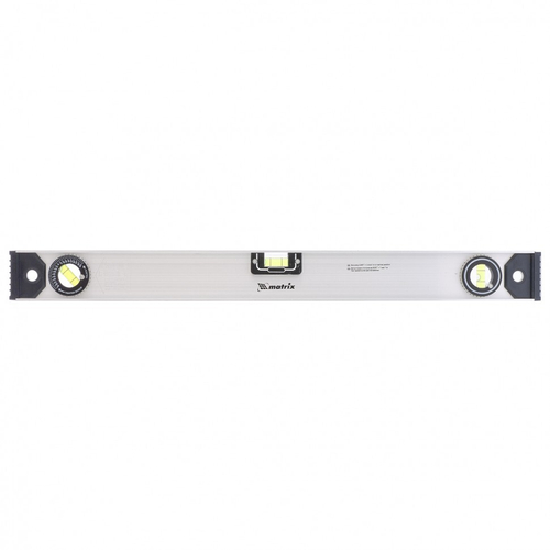 Уровень алюминиевый "Рельс", 600 мм, 3 глазка (1 поворотный) Matrix