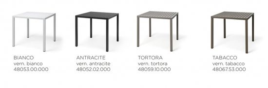 Стол пластиковый обеденный цвет тортора Cube 80 Италия Nardi