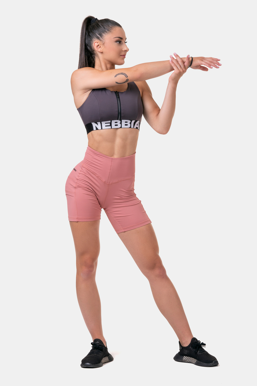 Топ женский Smart Zip Front Sports Bra 578 Каштановый