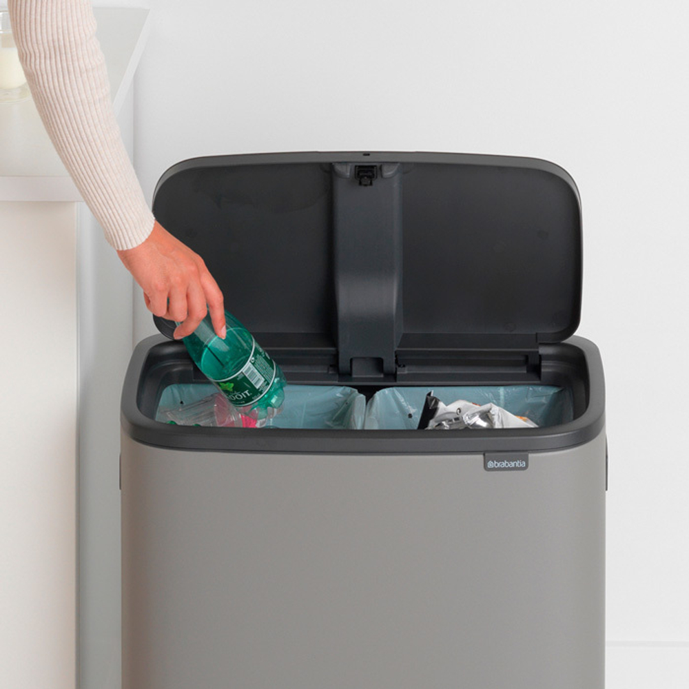 Мусорный бак Bo Touch Bin 2x30л Brabantia Минерально-серый