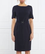 хлопковое платье daleah BOSS BLACK - темно-синий(50490041)