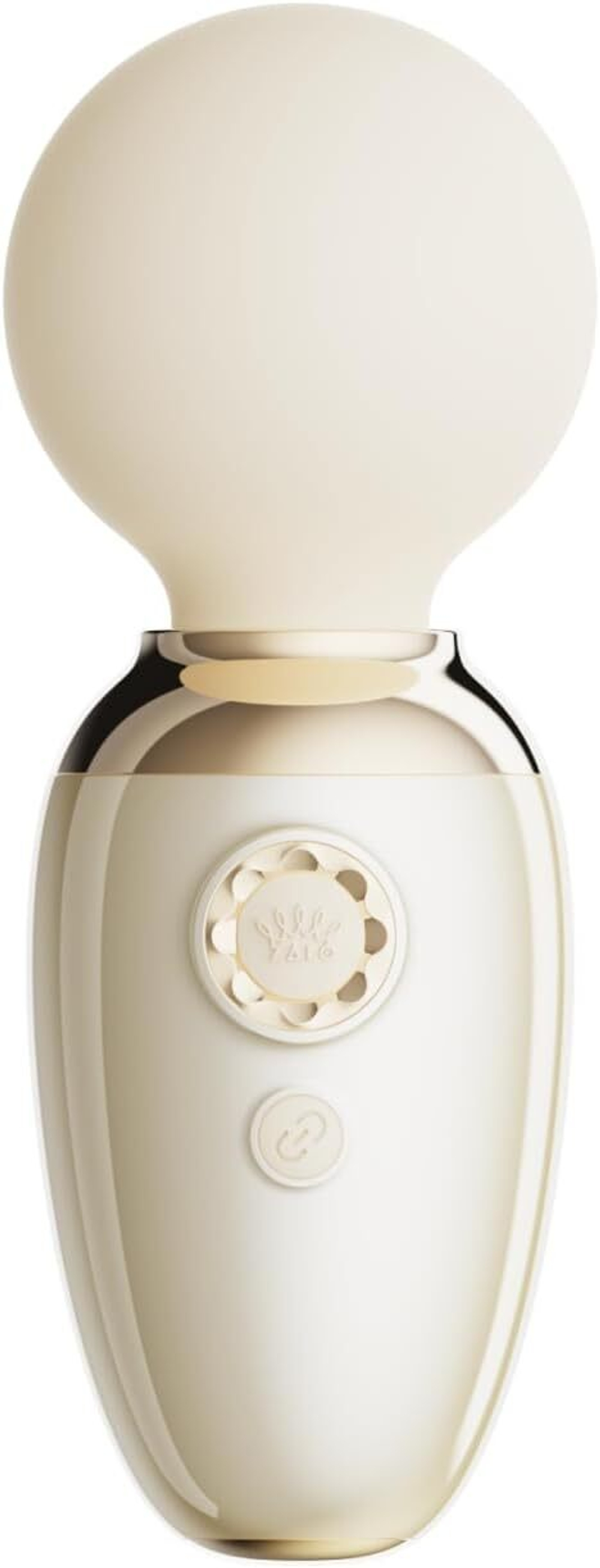 Бежевый мини-вибратор с функцией нагрева Ava (Цвет: молочный)
