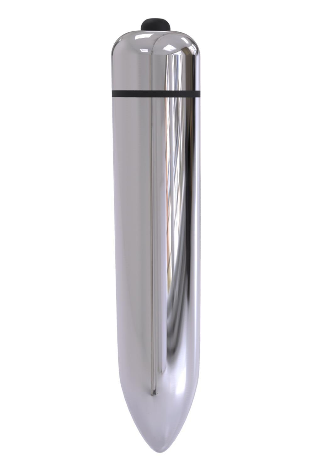 Черная анальная вибровтулка Single Speed Diamond Plug - 10 см.