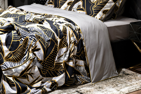 Пододеяльник 150x215 Garda Decor Тропики золотой/серый