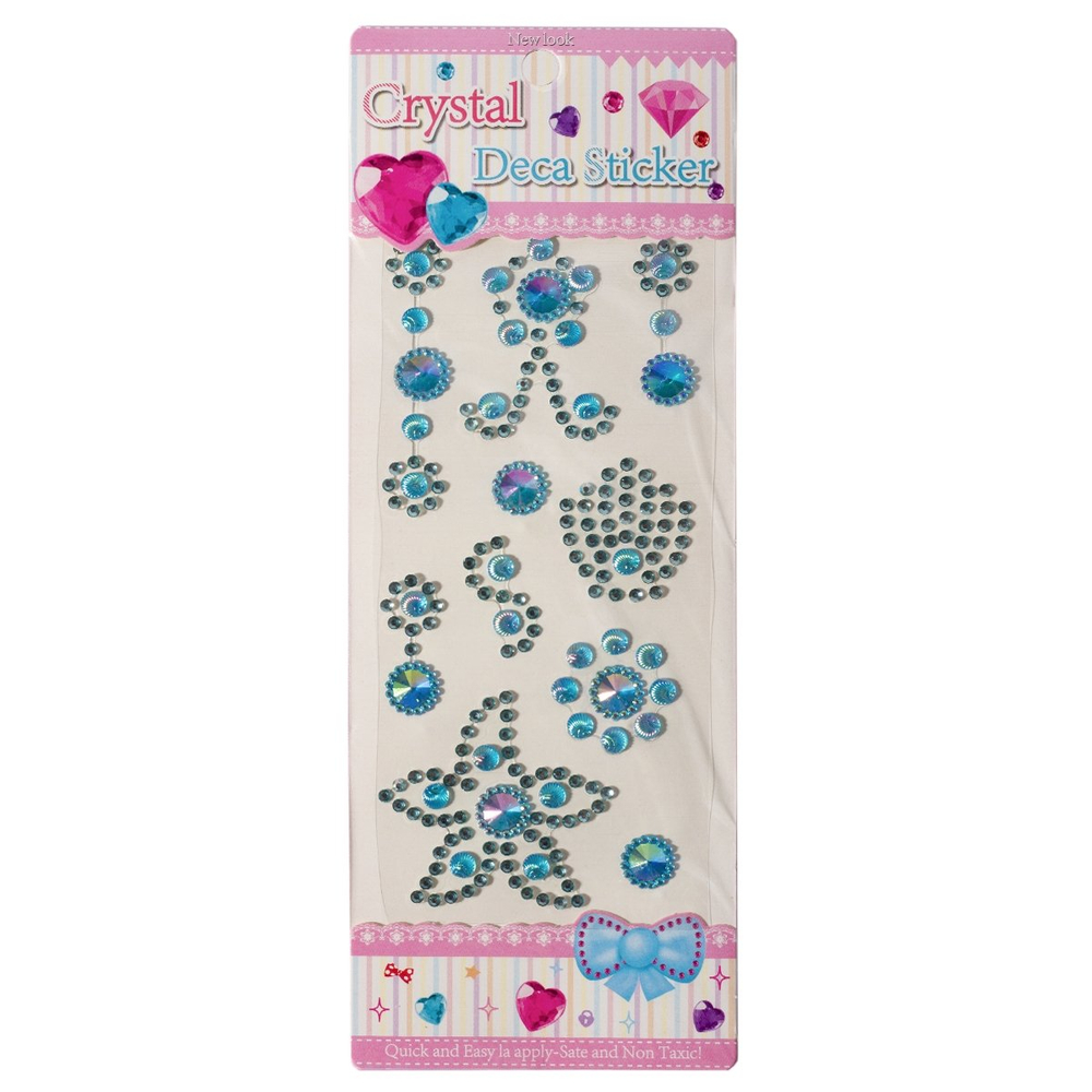 Наклейки-стразы Alingar, акриловые, "Морская звезда", синий, розовый, фиолетовый, пакет с европодвесом