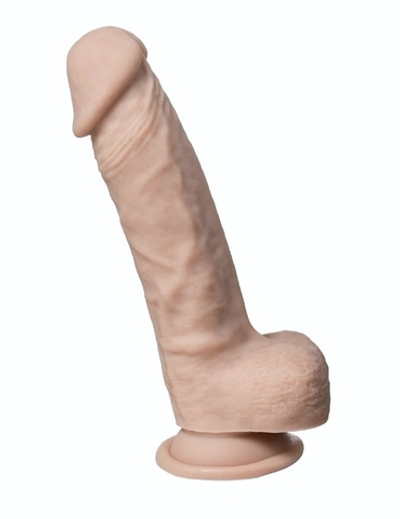 Телесный фаллоимитатор на присоске Real Skin Model 1 - 21 см. (Цвет: телесный)