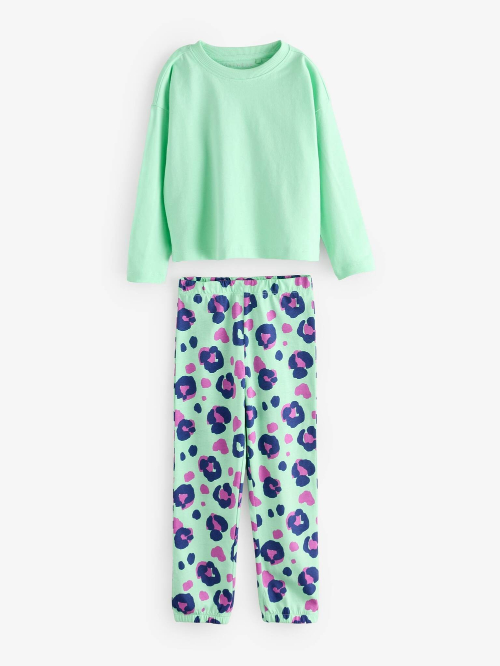 Пижама для девочки Next Q96-921, 3 шт., Розовый, Мятный, Темно-синий