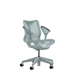 Кресло Herman Miller Cosm, низкая спинка, цвет Glacier, подлокотники «лепестки» (Leaf)