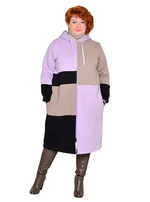 Зимняя удлинённая толстовка Лаванда