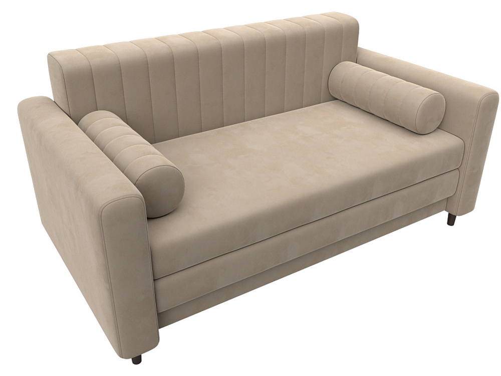 Диван прямой Лига-070, SEVEN 729 ВЕЛЮР бежевый