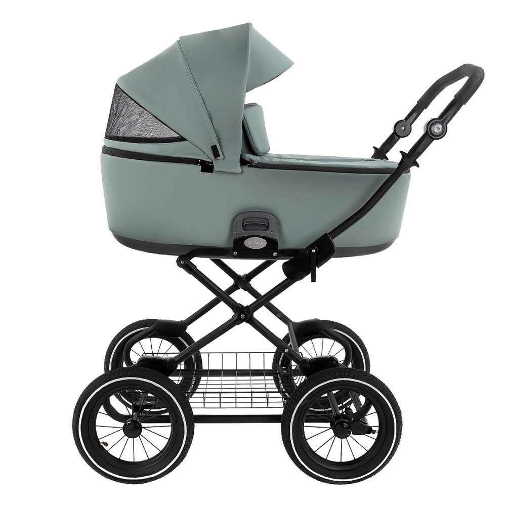 Коляска 2 в 1 ROAN BASS NEXT 2 в1 CLASSIC d12 leather Misti Mint
