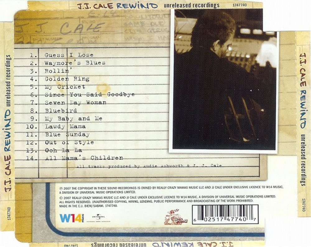 J.J. Cale / Rewind (Unreleased Recordings) (CD)