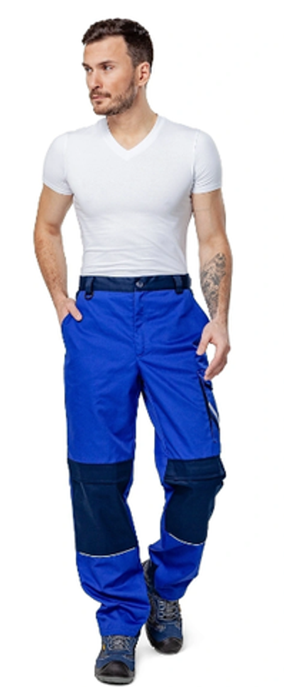Брюки рабочие мужские летние "Мегаполис" цвет василек/темно-синий
