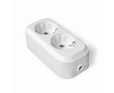 Колодка для удлинителя IONICH 2 гнезда с/з 1520