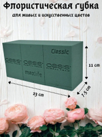 Флористическая губка Oasis для живых цветов 23х11х7,5 см