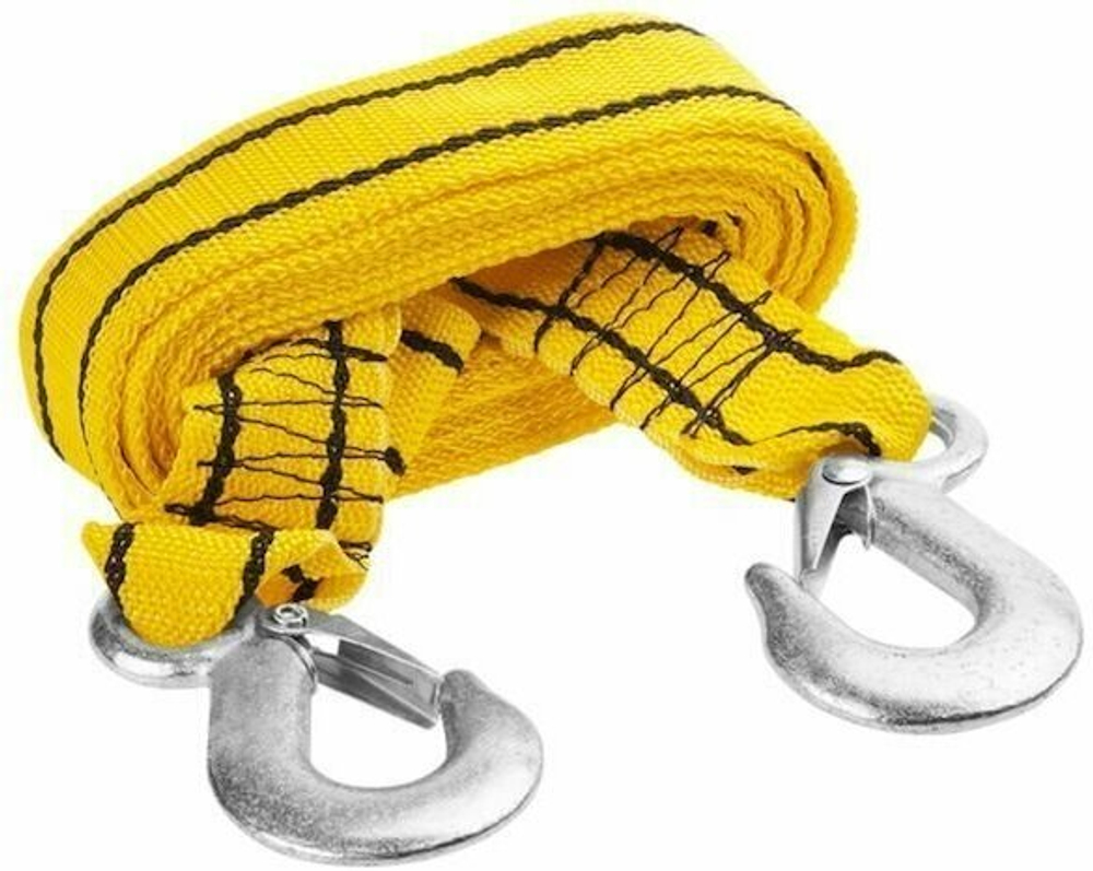 ТРОС БУКСИРОВОЧНЫЙ STAYER 2 КРЮКА СУМКА 4М 3,5Т 61207-3.5