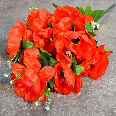 Цветы искусственные "Цветочная мелодия" Маки 50см10 цветков