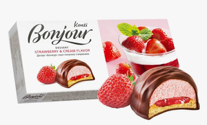 ДЕСЕРТ BONJOUR СУФЛЕ КЛУБНИКА СЛИВКИ 232ГР