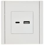 FORTE&PIANO Розетка USB A+C 3,1А FP250 белый IEK