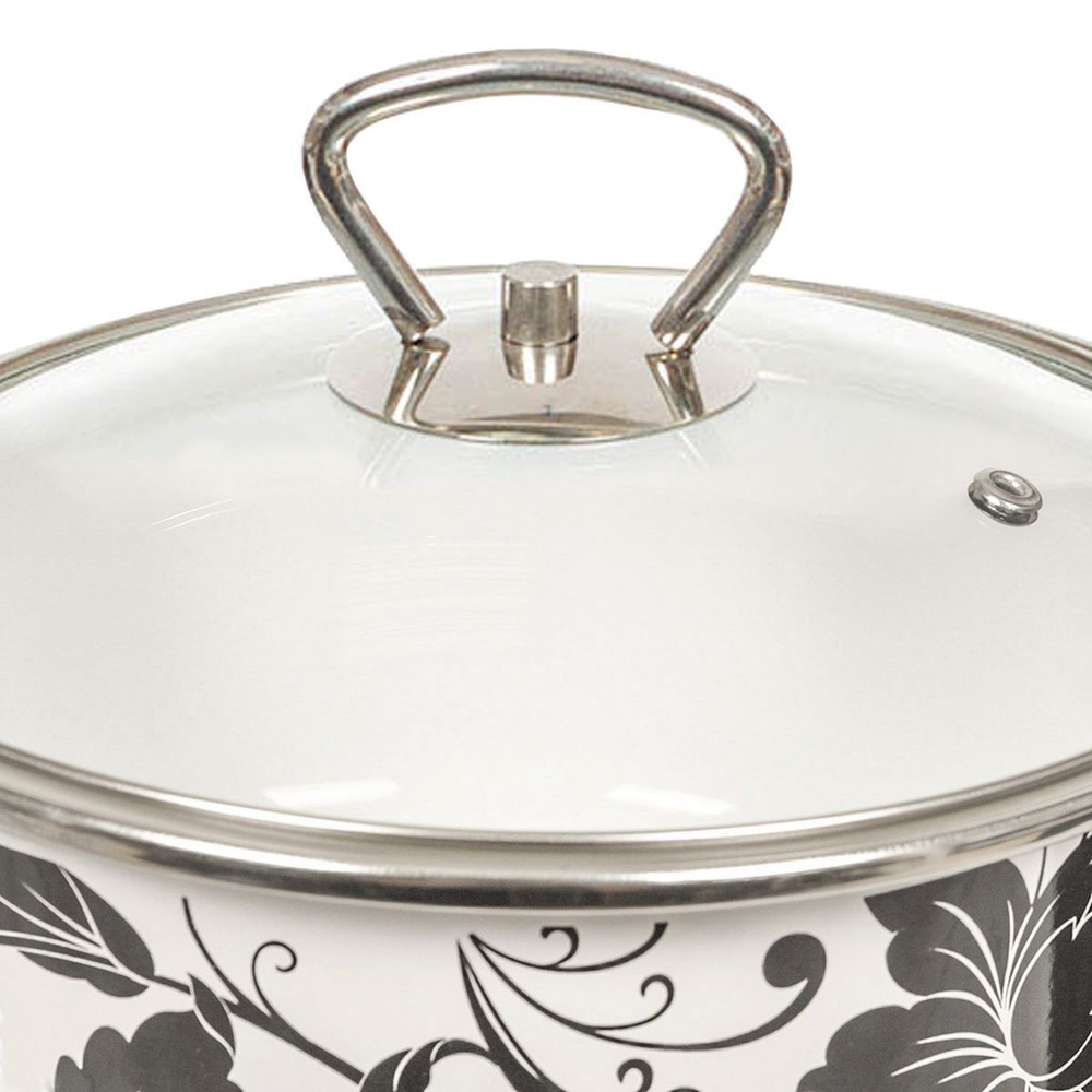 Кастрюля сталь, эмал, 4 л, с крыш, Vitross, Tango, 1SD205S/1SB225S, индукц