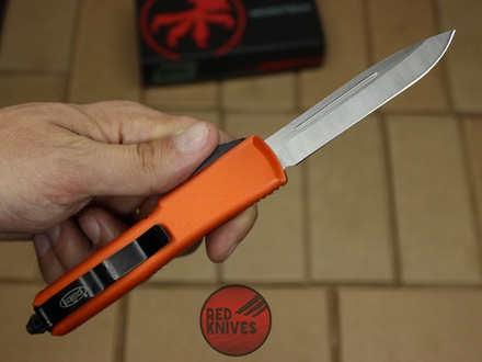 Нож Microtech Ultratech S/E - оранжевая рукоять, стандартный клинок сатин + запчасти RK-367