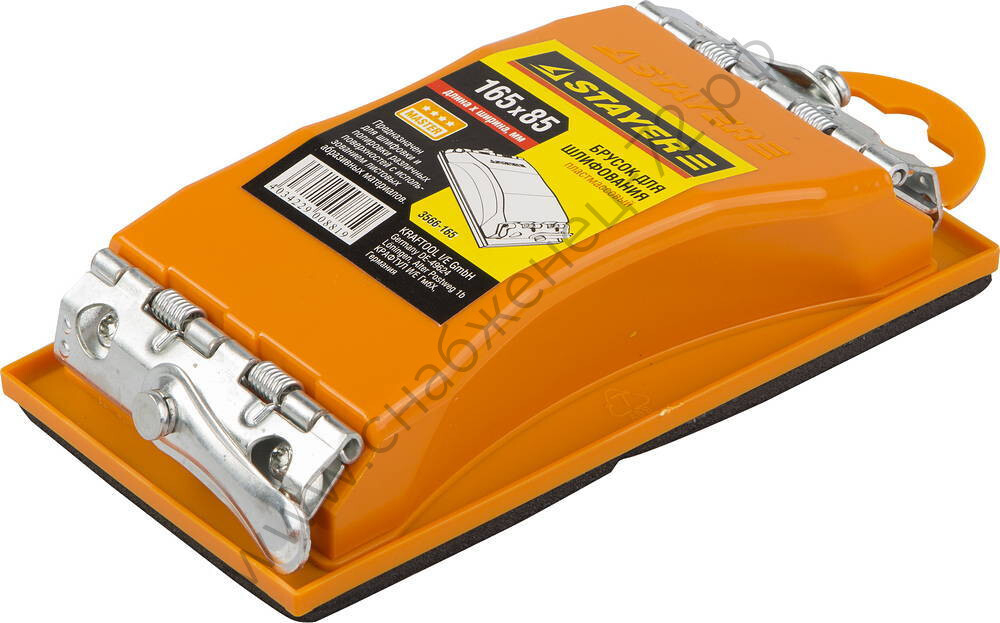 STAYER 165 x 85 мм, пластмассовый, Брусок для шлифования, MASTER (3566-165)