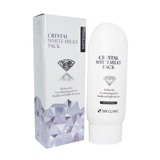 3W Clinic. Отбеливающая маска для лица с молоком Crystal White Milky Pack