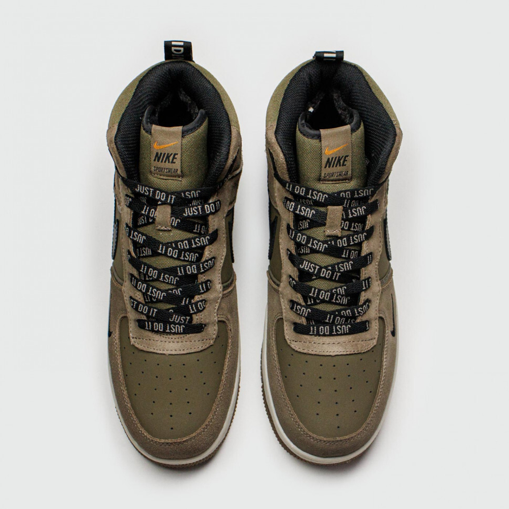 кроссовки Nike Air Force 1 Mid Olive / Brown Winter