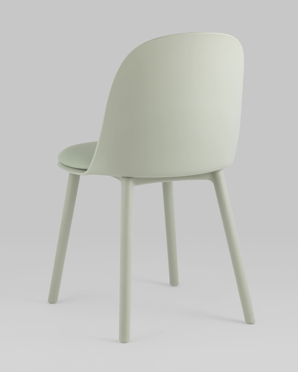 Стул Fog с подушкой пластик серо-зеленый