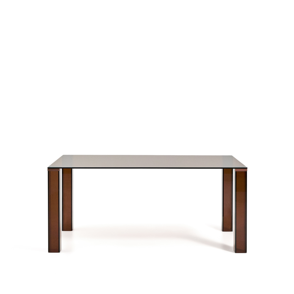 Стол Adularia из коричневого закаленного стекла 160 x 90 см