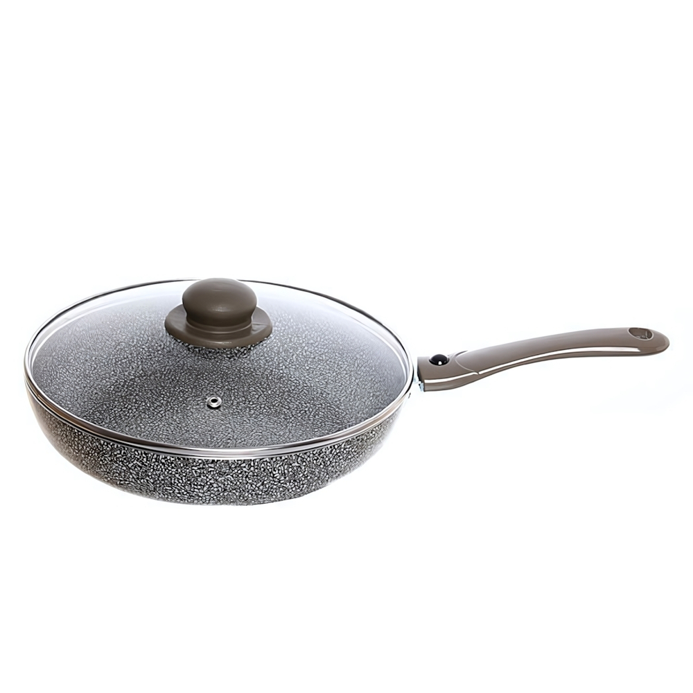 Сковорода глубокая 26см «ONYX» со стеклянной крышкой, ручка съемная JO-126-21