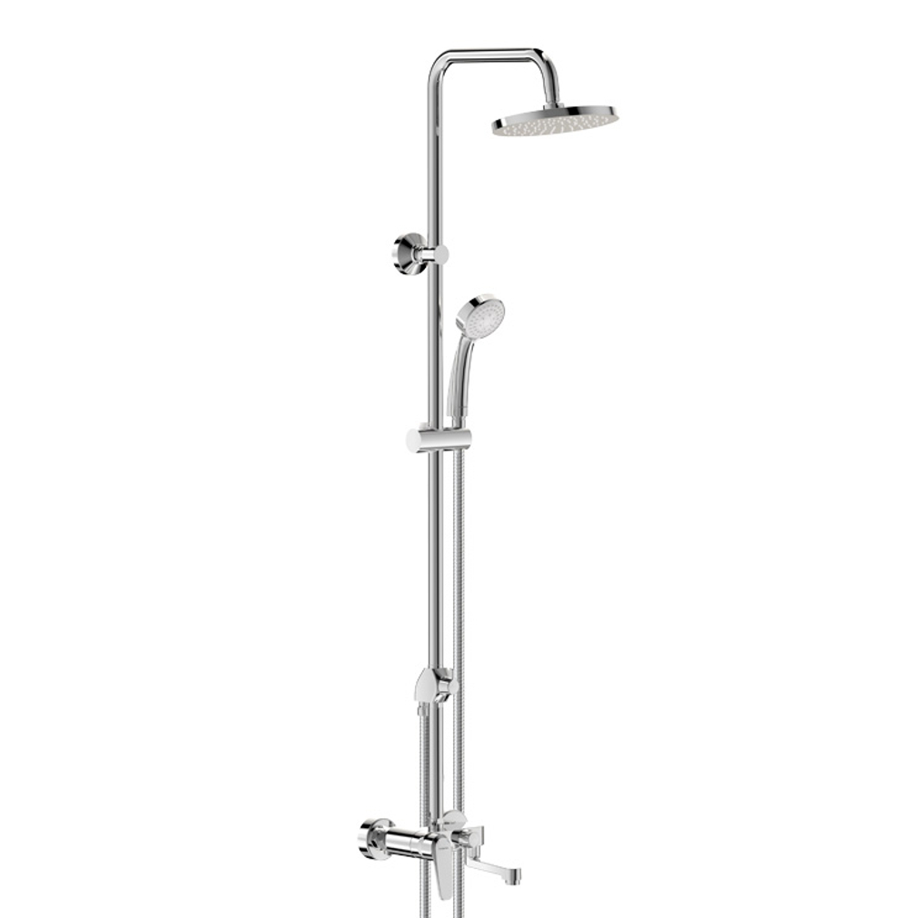 VIDIMA BALANCE BALANCE Душевая система со смесителем для ванны/душа. Литой поворотный излив 125 мм.