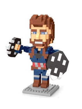 Конструктор Wisehawk Капитан Америка 387 деталей NO. 2572 Captain America Gift Series