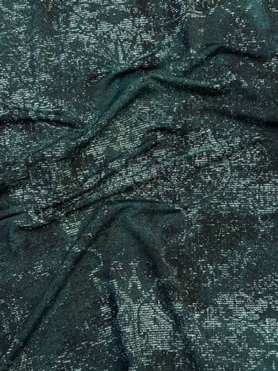 Трикотаж вискоза с лайкрой Max Mara бирюзовый с абстрактным принтом