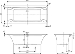 Квариловая ванна Villeroy&Boch Squaro Edge 12 180x80 UBQ180SQE2DV-01 без гидромассажа