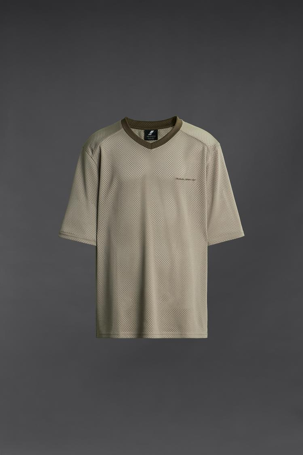 ZARA ФУТБОЛКА БЕЗ РУКАВОВ , СЕРО-КОРИЧНЕВЫЙ