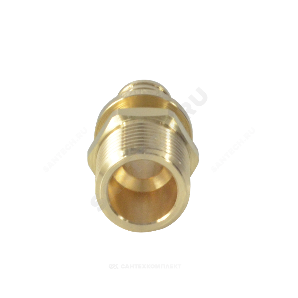Муфта для PE-X труб аксиальная латунь Дн 20х1/2" НР РОС