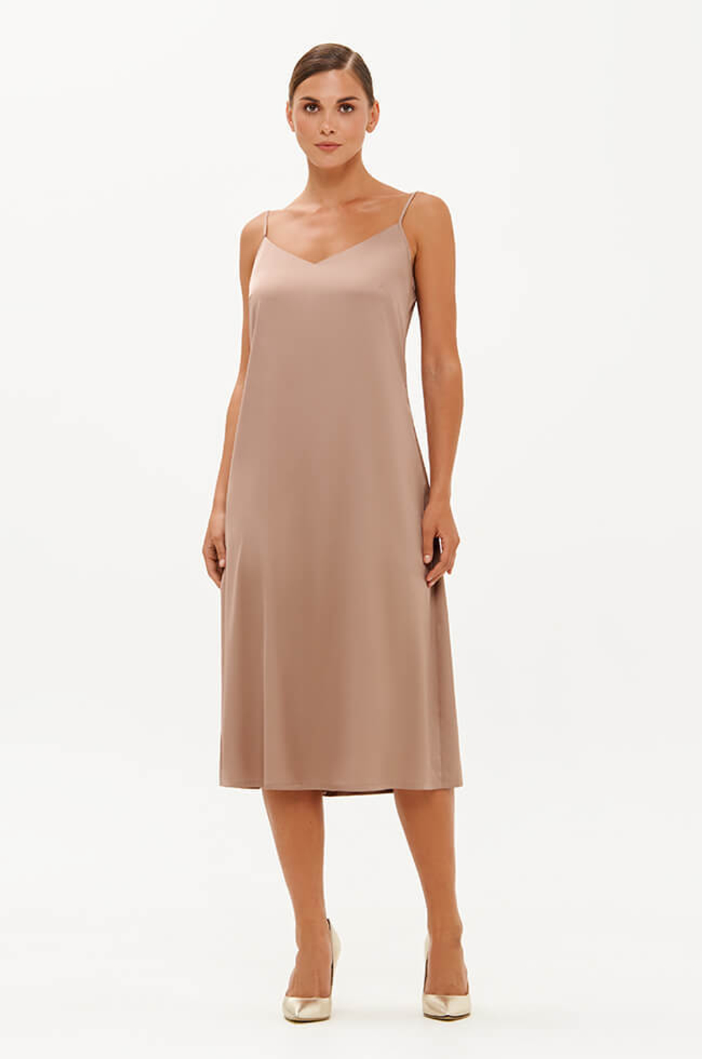 51718 Платье женское (пепельно-бежевый)