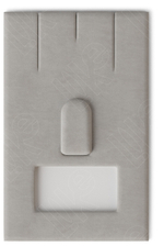 Вкладыш 13/наклонный/для гарнитура/2 прорези сверху/язычок/окошко для бирки/прорезь для нитки