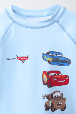 ZARA ФУТБОЛКА ДЛЯ ПЛАВАНИЯ CARS RAYO MCQUEEN © DISNEY, СИНИЙ