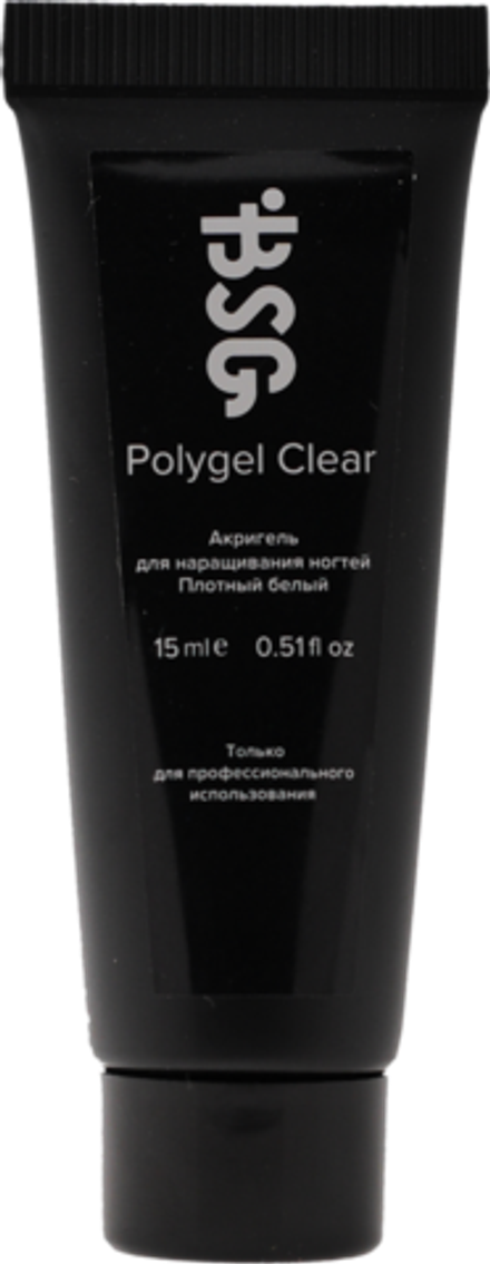 Polygel Clear - Акригель БЕЛЫЙ для наращивания ногтей