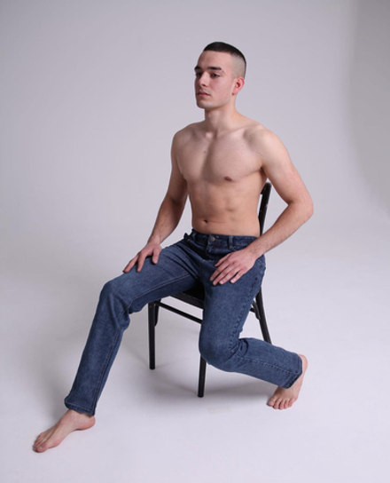 Джинсы синие мужские