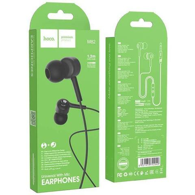 Проводные наушники M82 La musique universal earphones with mic - black