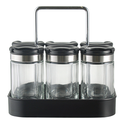 Набор банок для специй с подставкой 6шт 100мл Smart Solutions Spice Box