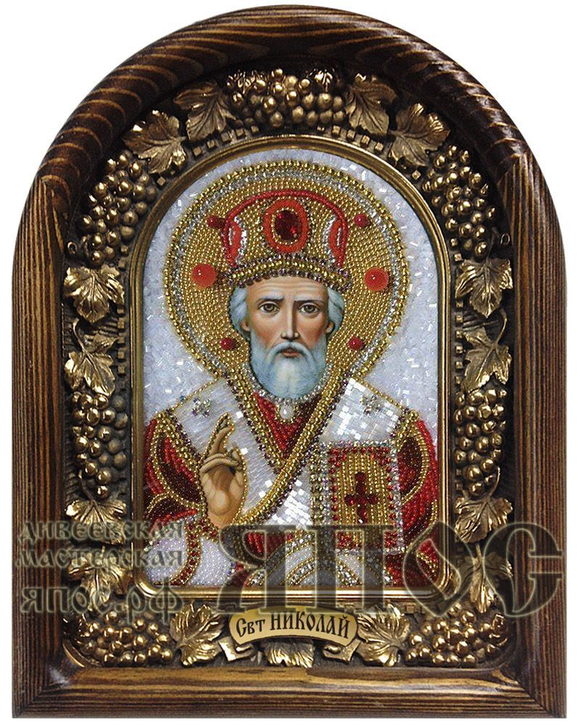 Икона Николай Чудотворец бисер