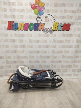 Санки-коляски "Ника детям 7-8K" в елочку синий