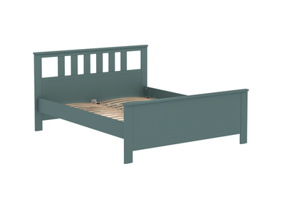 Кровать САГА 160х200 тёмно-бирюзовая