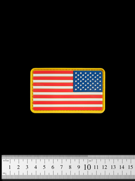 Шеврон Флаг США PVC 5х8,5 см. Цветной правый