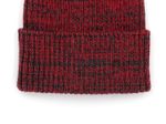 Шапка вязаная-резинка весенняя/осенняя КЭП(Красный/Темный меланж)