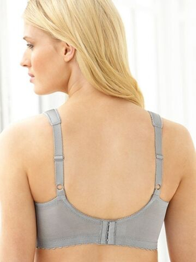 Бюстгальтер без каркасов с мягкими чашками (Размер: 90J) (Цвет: серый)